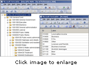 Microsoft Forecaster - Rollups and Accounts screenshot